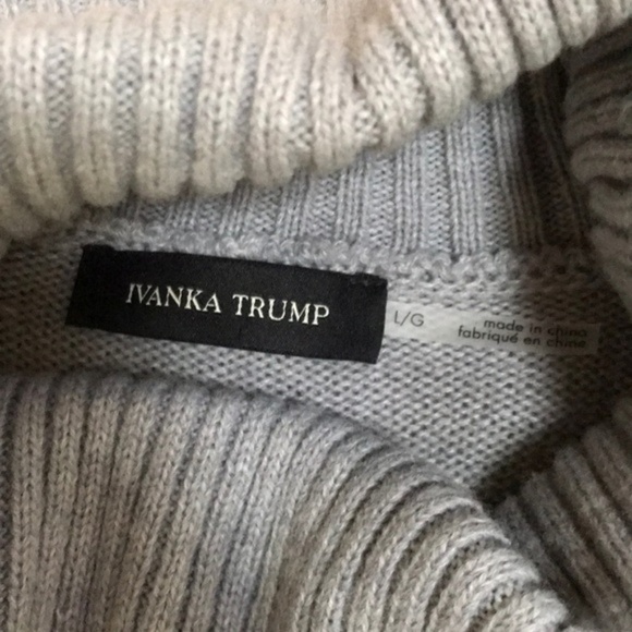 Ivanka Trump grey cowl Dolman Size L Sweater - Picture 5 of 8